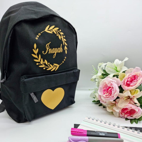 Personalised Floral Print Backpack for Kids