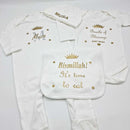 Personalised Baby Clothing Gift Set for New Baby, 4 Item Set