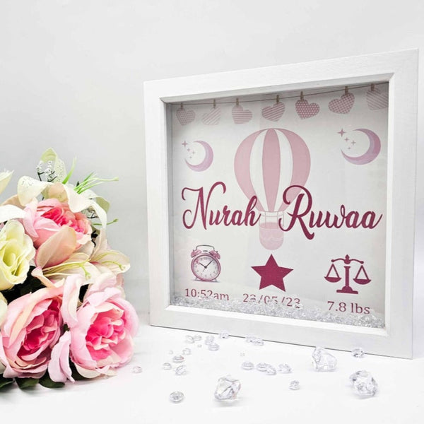 Personalised New Baby Girl Frame Gift for New Baby