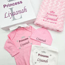 Personalised Baby Girl 4 Piece Gift Set with box,