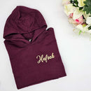 Personalised Maroon Kids Unisex Custom Name Hoodie/Top