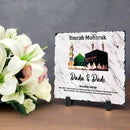 Umrah Hajj Mubarak Slate & Mug Set ,  Personalised Islamic Gift Rock Slate