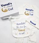 First Eid Personalised Baby 3 Piece Gift Set With Gift Box