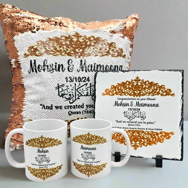 Personalised Wedding Gift Set, for newly married couple, anniversary present