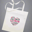 Best Mum White Polyester Shopper Tote Bag, Mother's Day Gift, Best Mum Git, Personalised Mother's Day gift