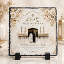 Umrah Hajj Mubarak Slate & Mug Set ,  Personalised Islamic Gift Rock Slate