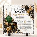 Umrah Hajj Mubarak Slate & Mug Set ,  Personalised Islamic Gift Rock Slate
