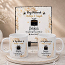 Umrah Hajj Mubarak Slate & Mug Set ,  Personalised Islamic Gift Rock Slate