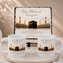 Umrah Hajj Mubarak Slate & Mug Set ,  Personalised Islamic Gift Rock Slate