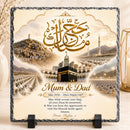 Umrah Hajj Mubarak Slate & Mug Set ,  Personalised Islamic Gift Rock Slate
