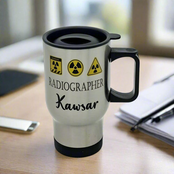 Personalised Radiographer Travel Mug for Graduation Gift, New Job