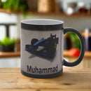 Personalised Colour Changing Heat Mug - Colour Changing Coffee Mugs | Heat Changing Ceramics Cup, Colour Changing Cup, Heat Sensitive Colour Changing Mug, Car Mug