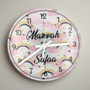 Personalised Kids Wall Clock, Bedroom Clock, Teenage gifts