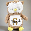 Personalised Plush Owl toy, Cuddly toy for babies, kids, baby gift