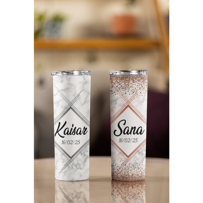 Personalised Wedding Couple Gift Box with Frame, Keyrings & Tumblers. Gifts For Bride & Groom, anniversary gift