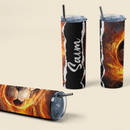 Personalised 20oz Football tumbler. decorated Travel cup. stainless steel thermal tumbler. stanley inspired cup.