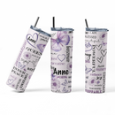 Personalised 20oz Floral tumbler. decorated Travel cup. stainless steel thermal tumbler. stanley inspired cup.