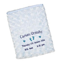 Personalised Rosebud Fur Blanket with Date, Weight & Time