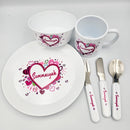 Personalised Kids Cutlery Set, Dinner Set, Lunch Set, Bowl / Cup / Cutlery Set for Kids Personalised with Name