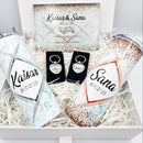 Personalised Wedding Couple Gift Box with Frame, Keyrings & Tumblers. Gifts For Bride & Groom, anniversary gift