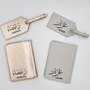 Personalised Passport & Luggage Tag Set for newly married couples, Holiday gift