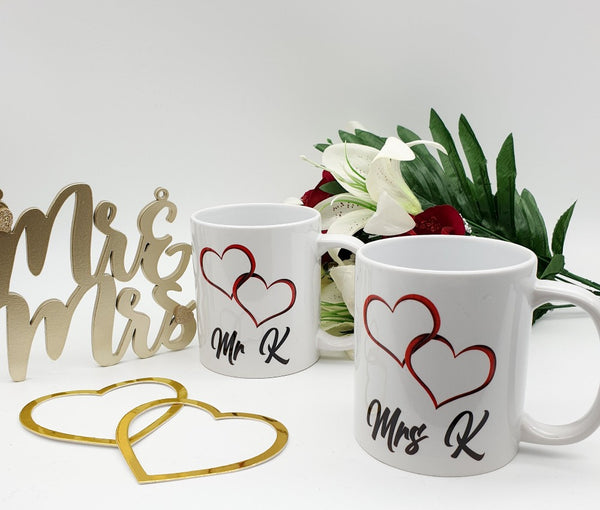 Mr & Mrs Wedding Mugs Set