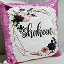 Personalised Pink Sequin Cushion for Girls