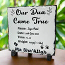 Personalised New Baby Rock Slate Gift with Birth Details