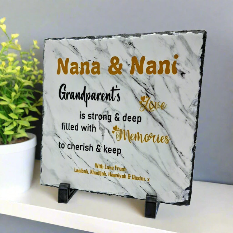 Grandparents Rock Slate Gift