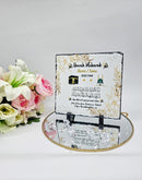 Umrah Hajj Mubarak Slate & Mug Set ,  Personalised Islamic Gift Rock Slate