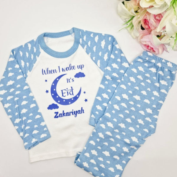 Kids Eid Cloud Print Pyjama Set